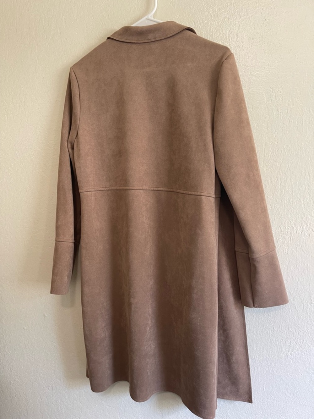 Vici Tan Open-Front Long Trench Coat - Picture 5 of 5